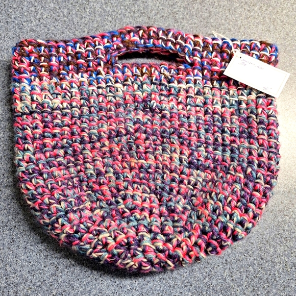 Handmade Handbags - Handmade Multicolor Boho Knit Tote Bag, NWT
